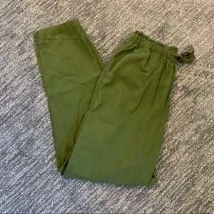Green Linen Pants
